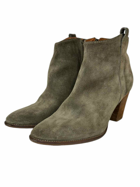 Madewell Billie Suede Olive Booties Size 8