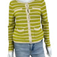 heartloom NWT Green Striped Sweater Cardigan Size XS