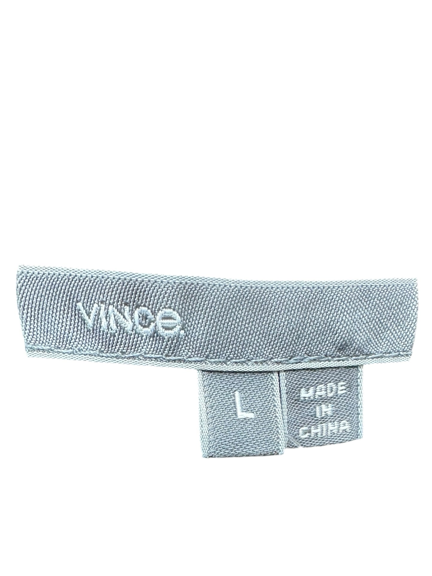 Vince Black Wool Leather Sleeve Coat Size L