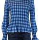 MIND TRAVELER NWT Blue Gingham Check Chia Blouse Size L