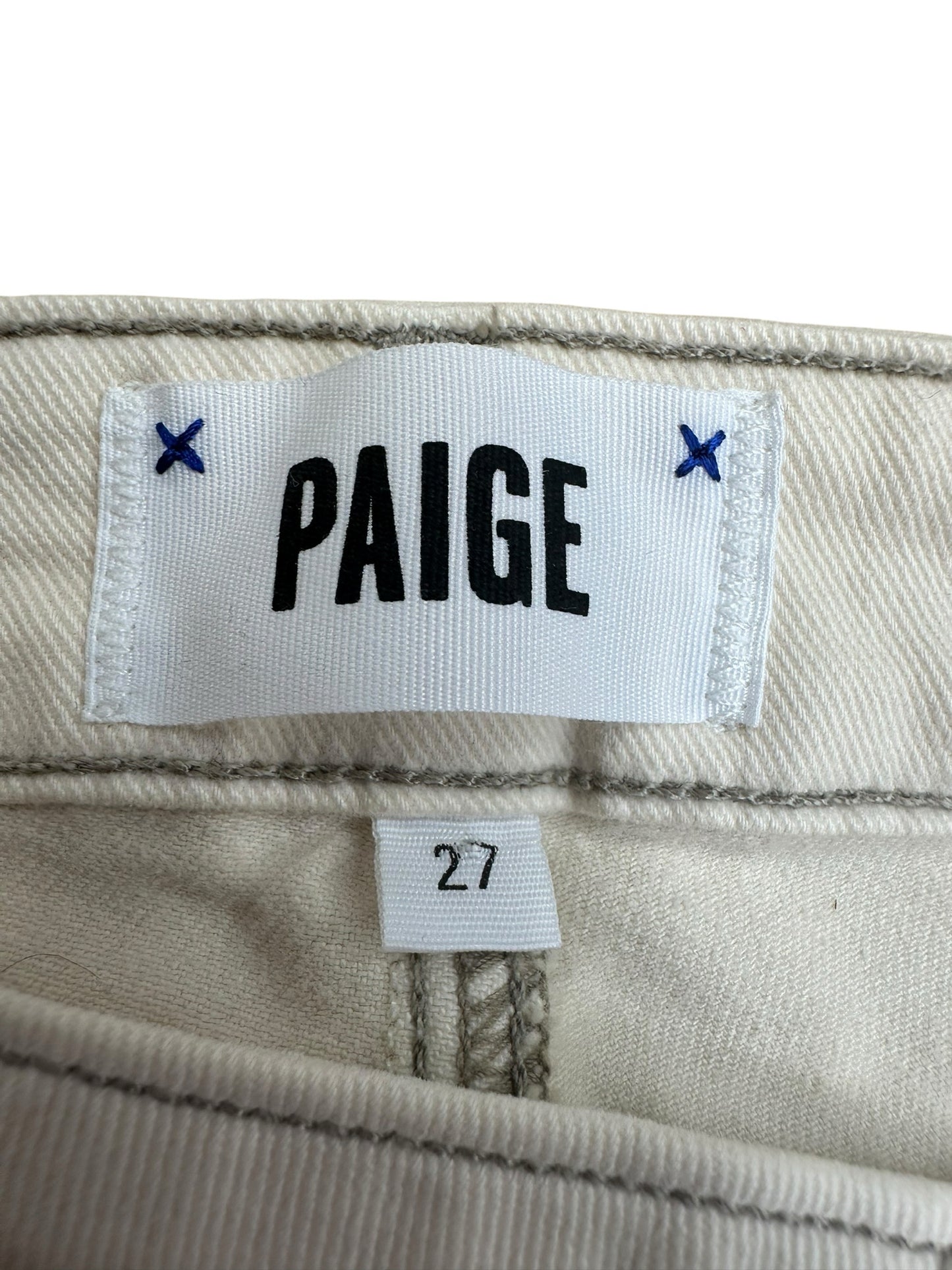 PAIGE NWT Cream Hoxton Straight Ankle Jean Size 27