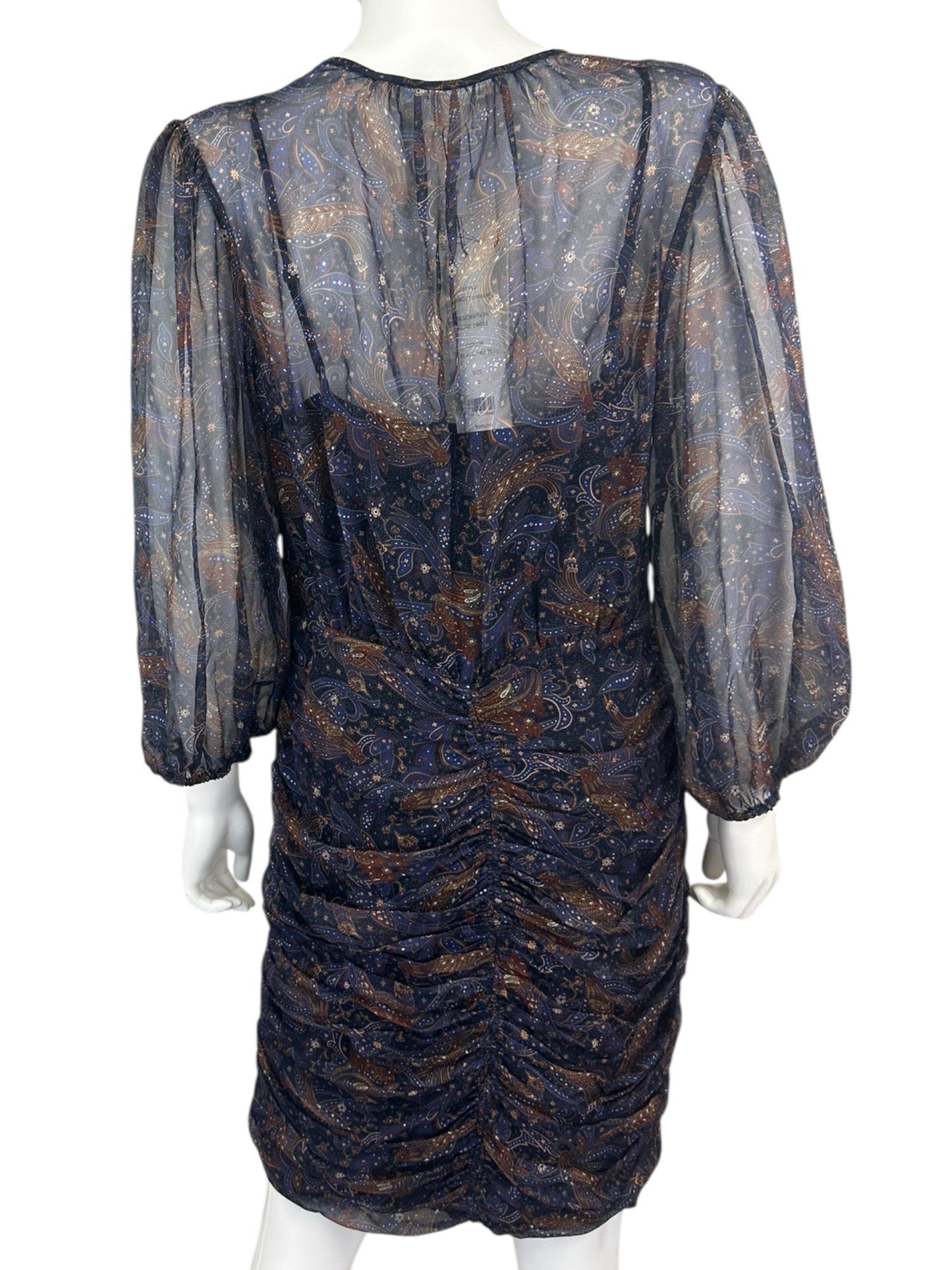 VERONICA BEARD Navy Paisley Kerfri Dress Size 12