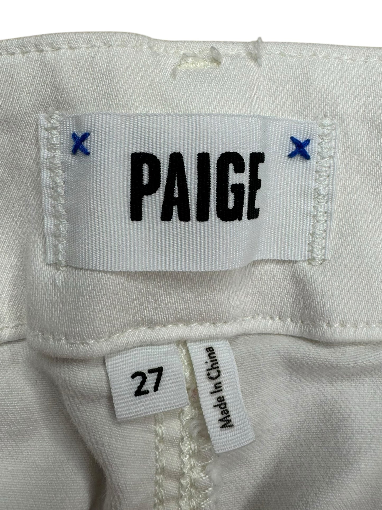 PAIGE White Wide Leg Jean Size 27