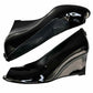 Stuart Weitzman Black Patent Leather Wedges Size 8