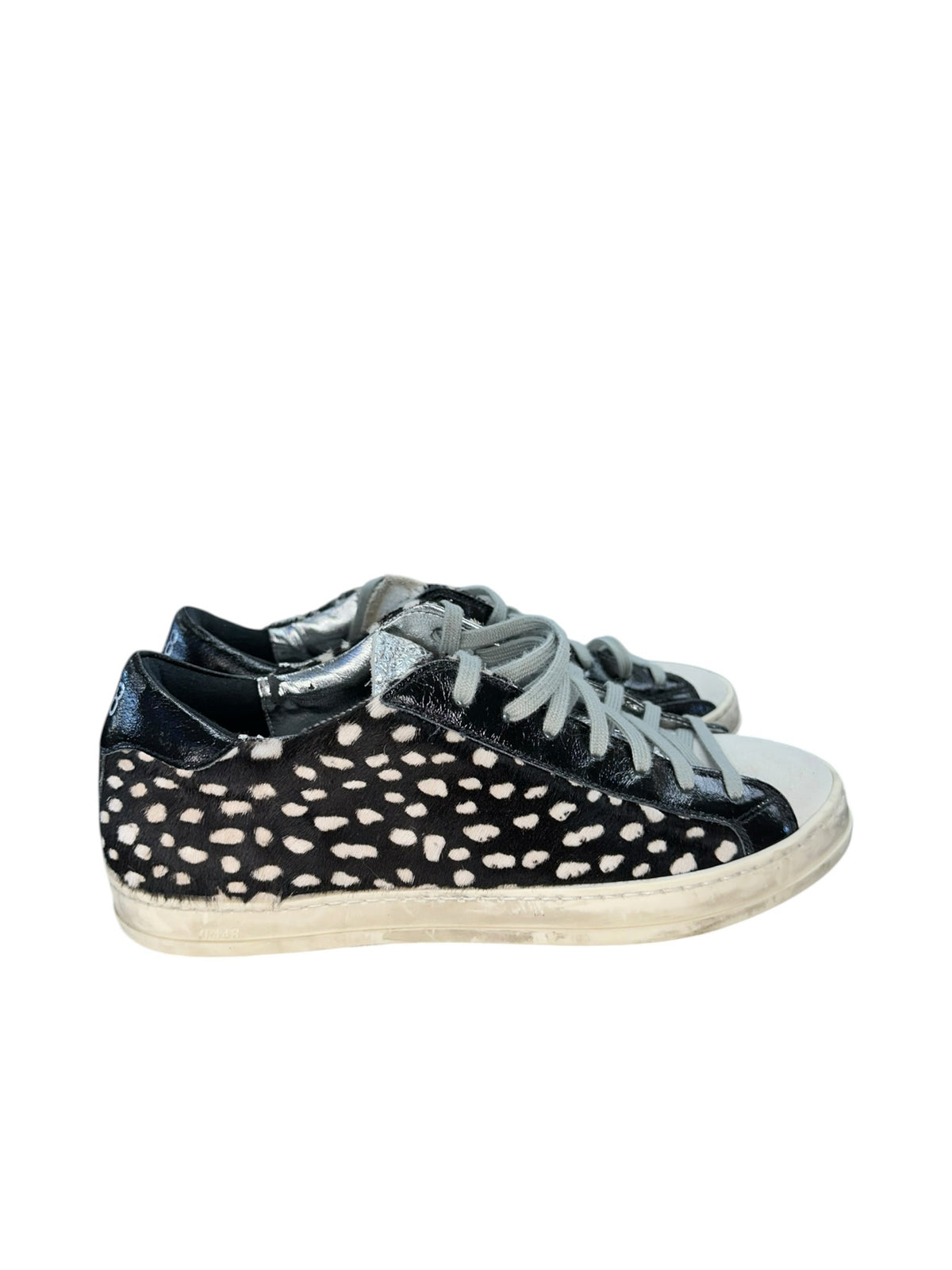 P448 John "Cowiena" Spotted Calf-Hair Low-Top Sneakers Size 39