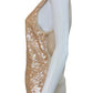 WHITE + WARREN Cream Sequined Silk Tank Size M