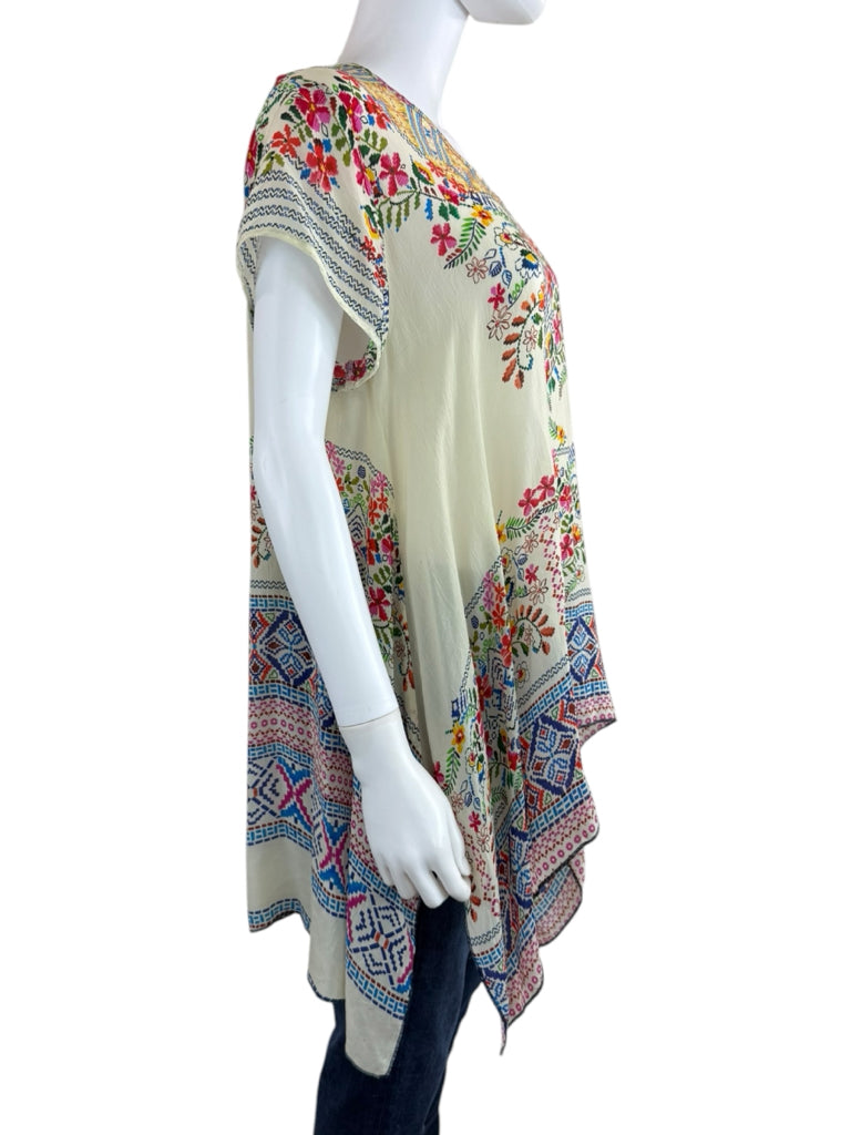 Johnny Was Floral Tunic Top Size M