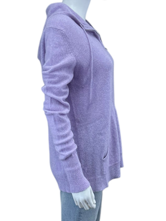 BRODIE Lavender 100% Cashmere Sweater Jacket Size L