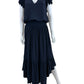 RAMY BROOK Navy Ruffle Maxi Dress Size L