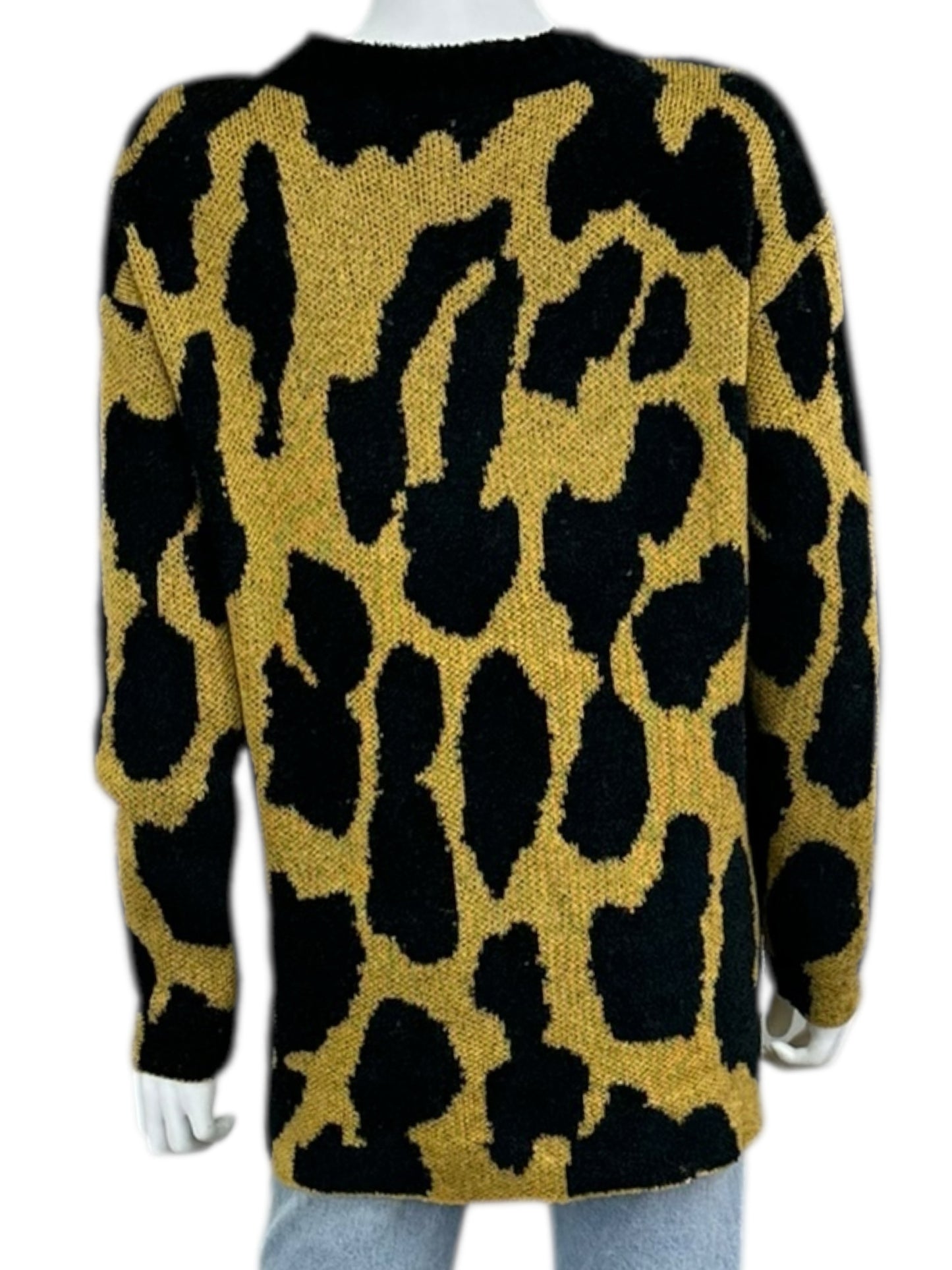 Sharon Young Leopard Tunic Sweater Size M