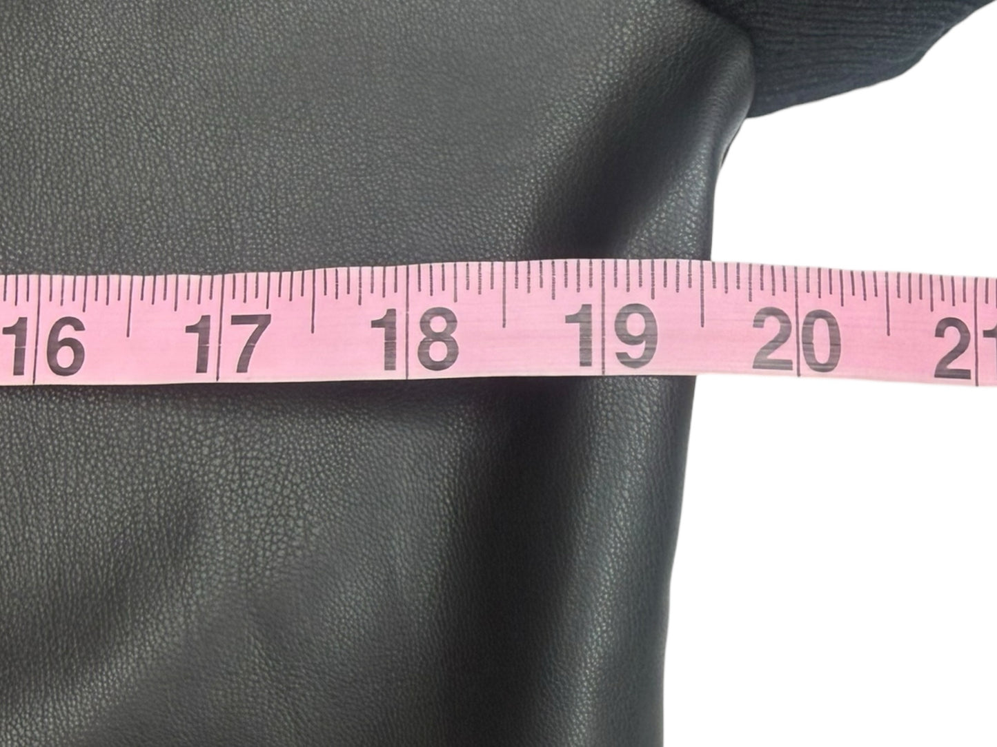 Sioni NWT Black Knit Faux Leather Jacket Size M