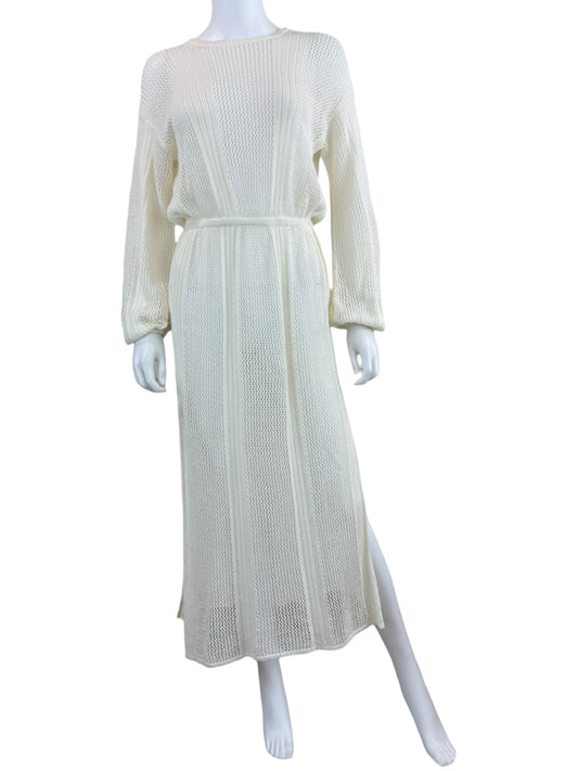Spell Ivory Open-Knit Maxi Dress Size XS