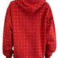 Supreme Red Rhinestone Hoodie Size S