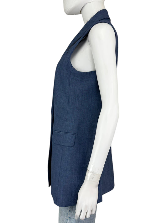 BANANA REPUBLIC Wool Blend Blue Vest Size 8