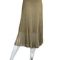 Vince Gold Pleated Midi Skirt Size S