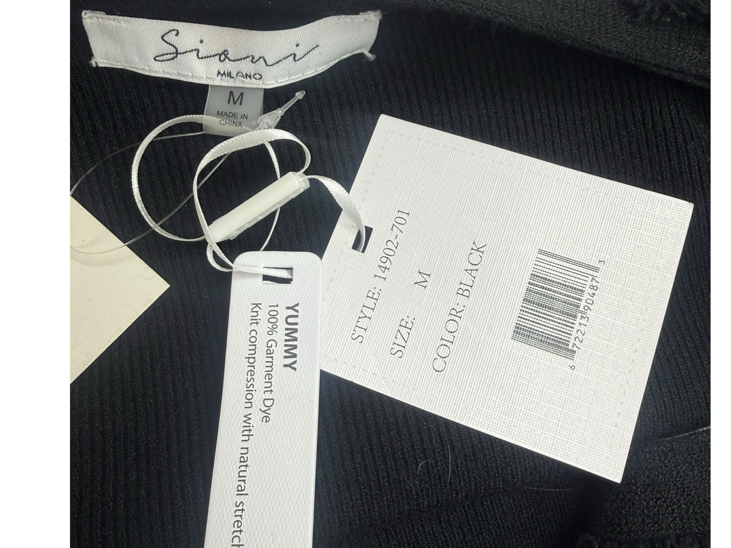 Sioni NWT Black Knit Faux Leather Jacket Size M