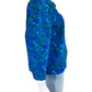 St John Blue and Green Cheetah Jacket Size L