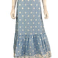 MASON'S DAUGHTER 100% Cotton Blue Polka Dot Maxi Skirt Size S