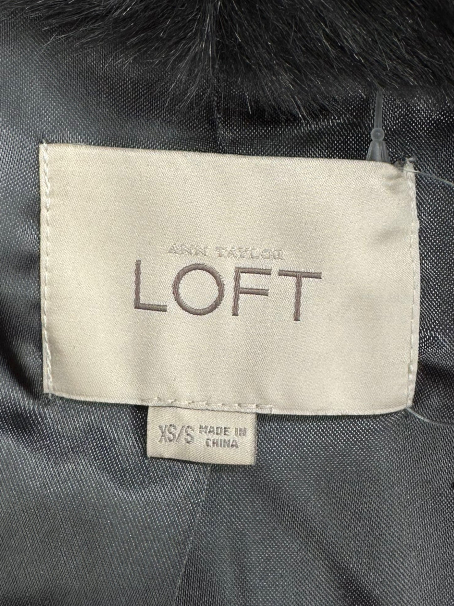 LOFT Gray Faux Fur Vest Size XS/S