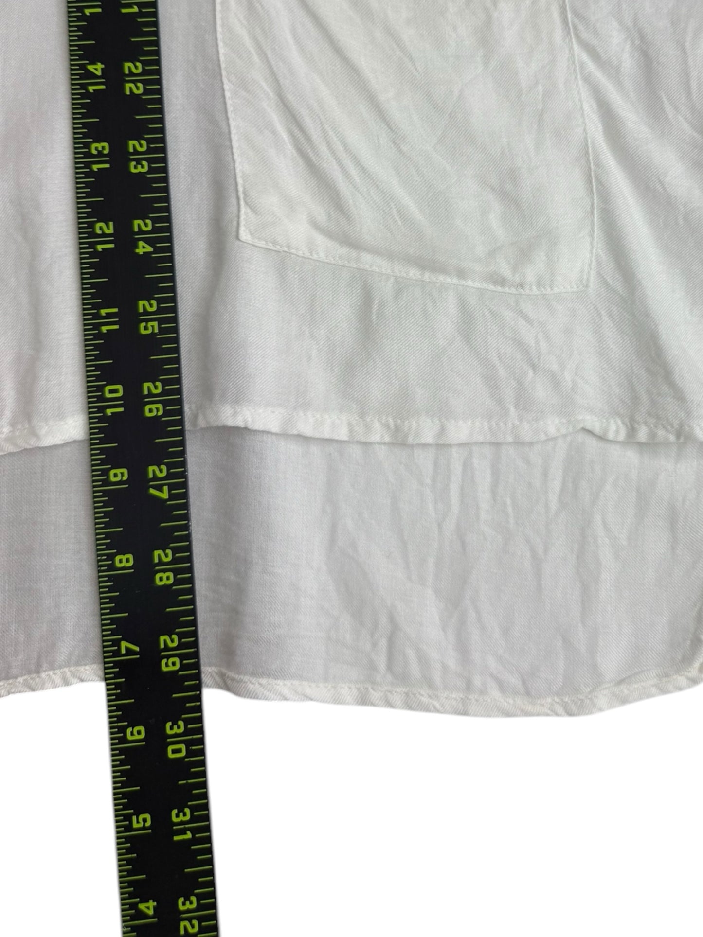 bella dahl White Splitneck Blouse Size XS