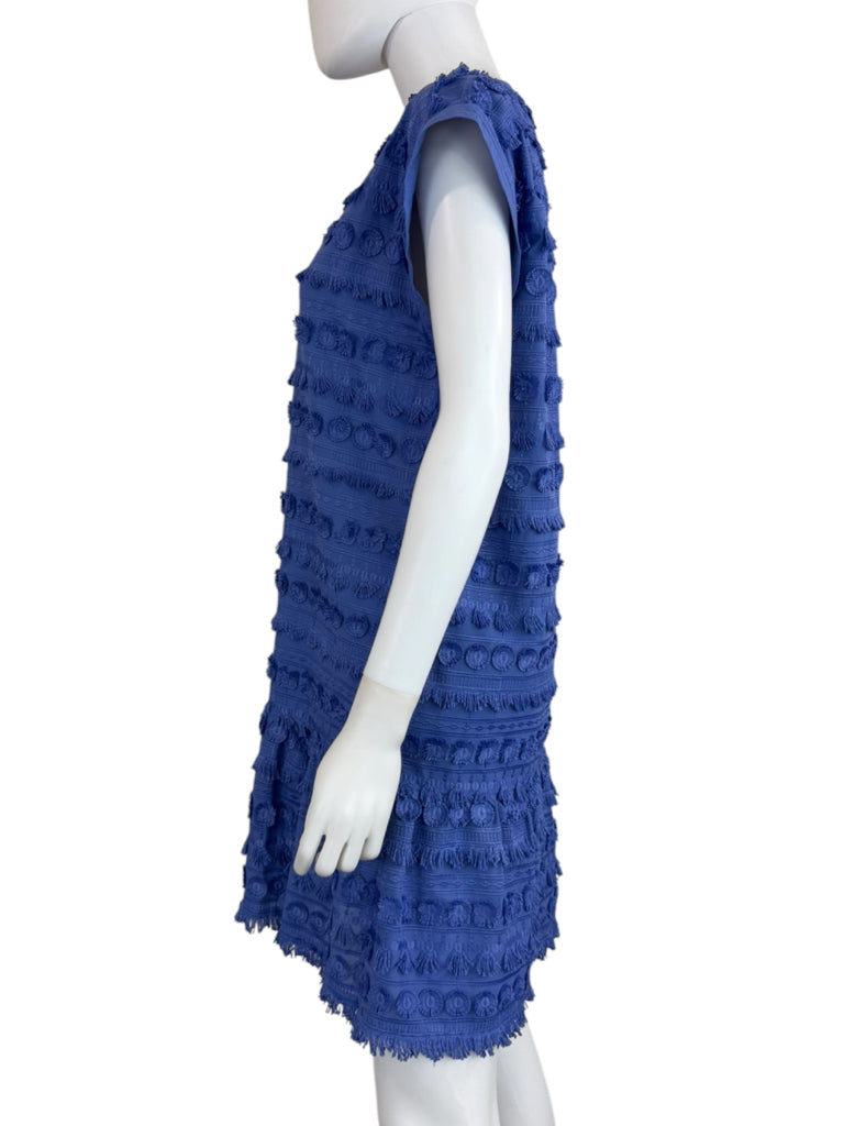 marie oliver Blue Fringe Mini Dress Size M