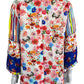 JOHN MARK NWT Floral Multicolor Blouse Size M