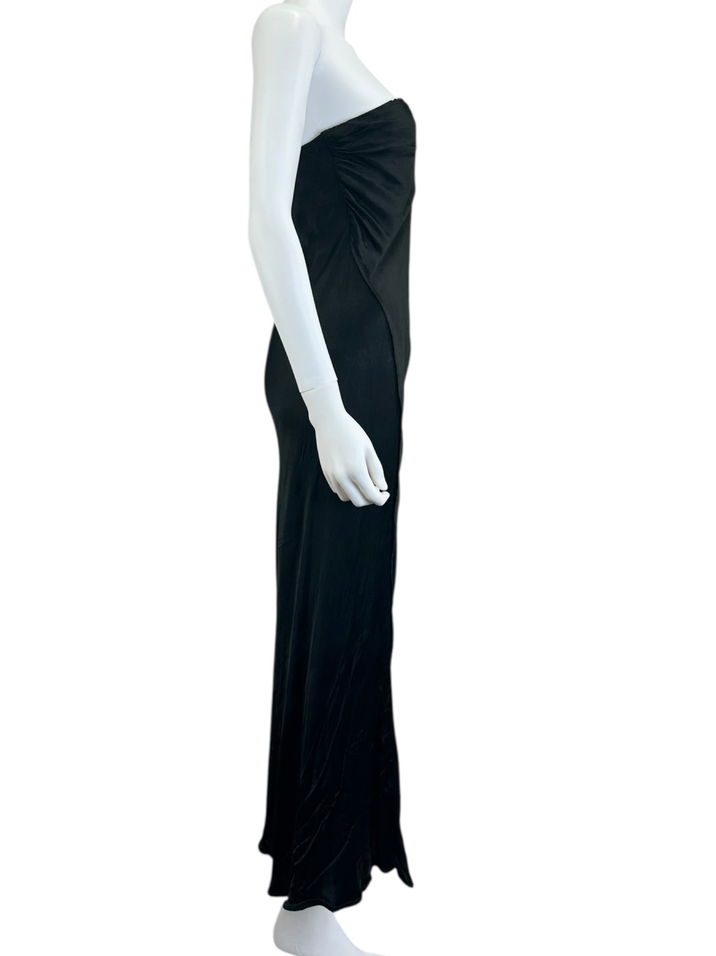 Bl^nk NWT Black Satan Slip Dress Size 6