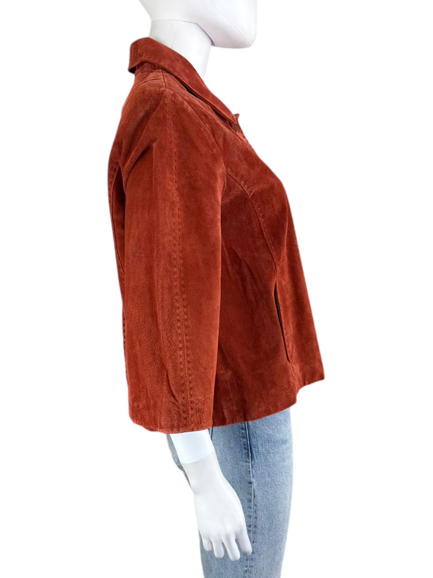 Coldwater Creek Rust Orange Suede Jacket Size M