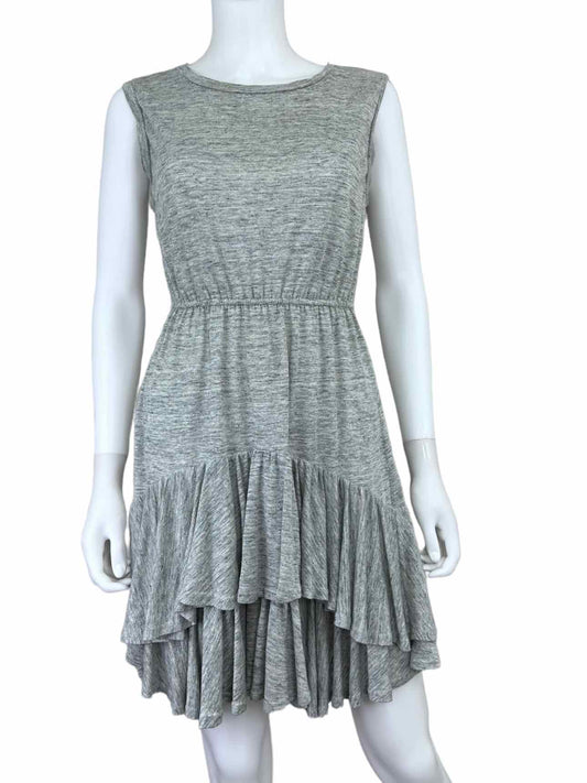 REBECCA TAYLOR Grey 100% Linen Dress Size S