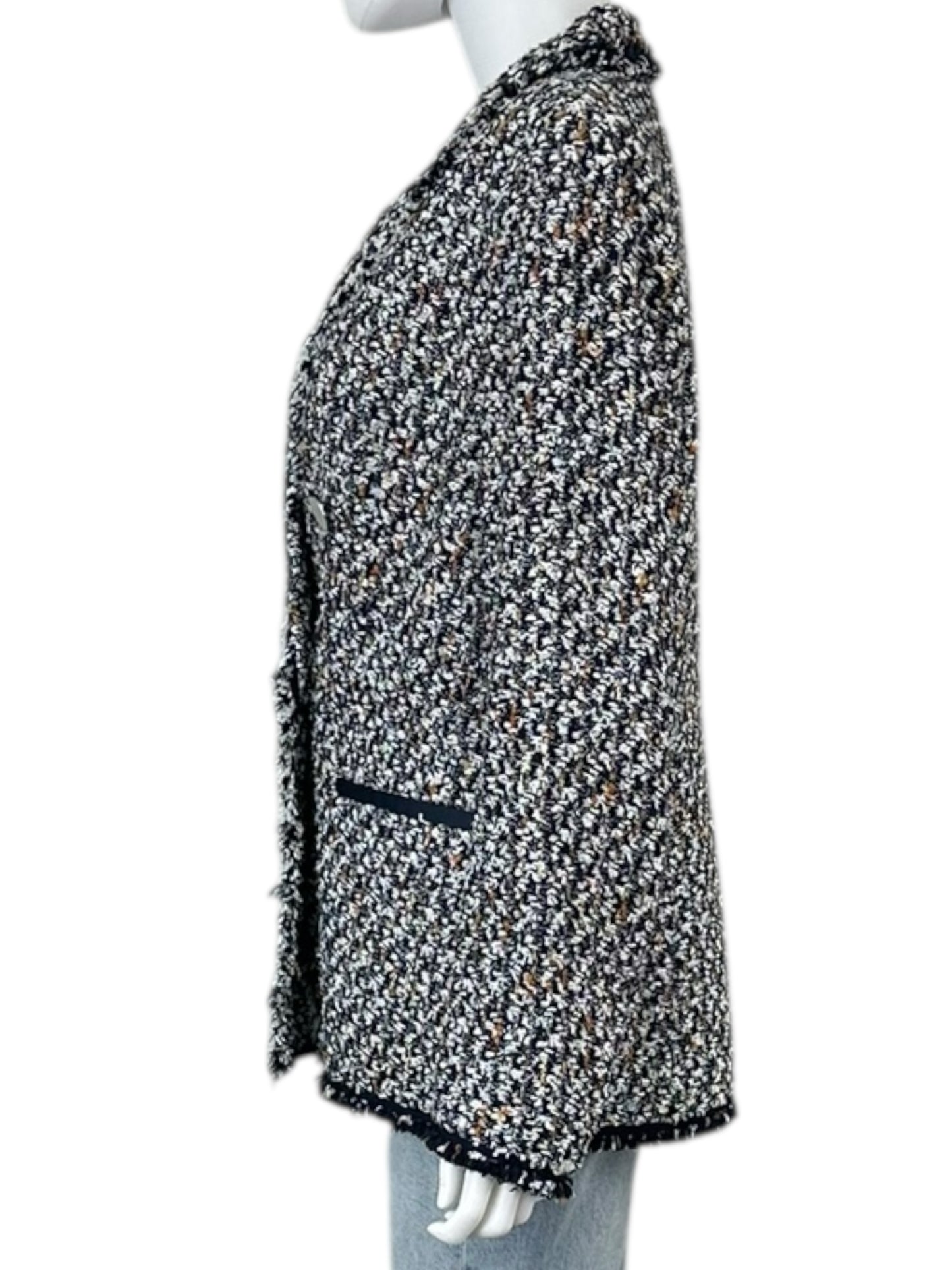 Lafayette 148 New York Devin Double Breasted Tweed Blazer Size 12