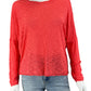 Stitch drop Red Knit Top Size S