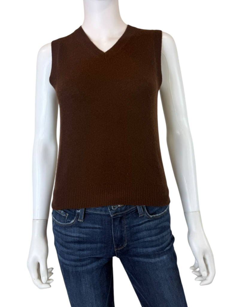 DOEN NWT Brown Cashmere Damia Sweater Vest Size XS