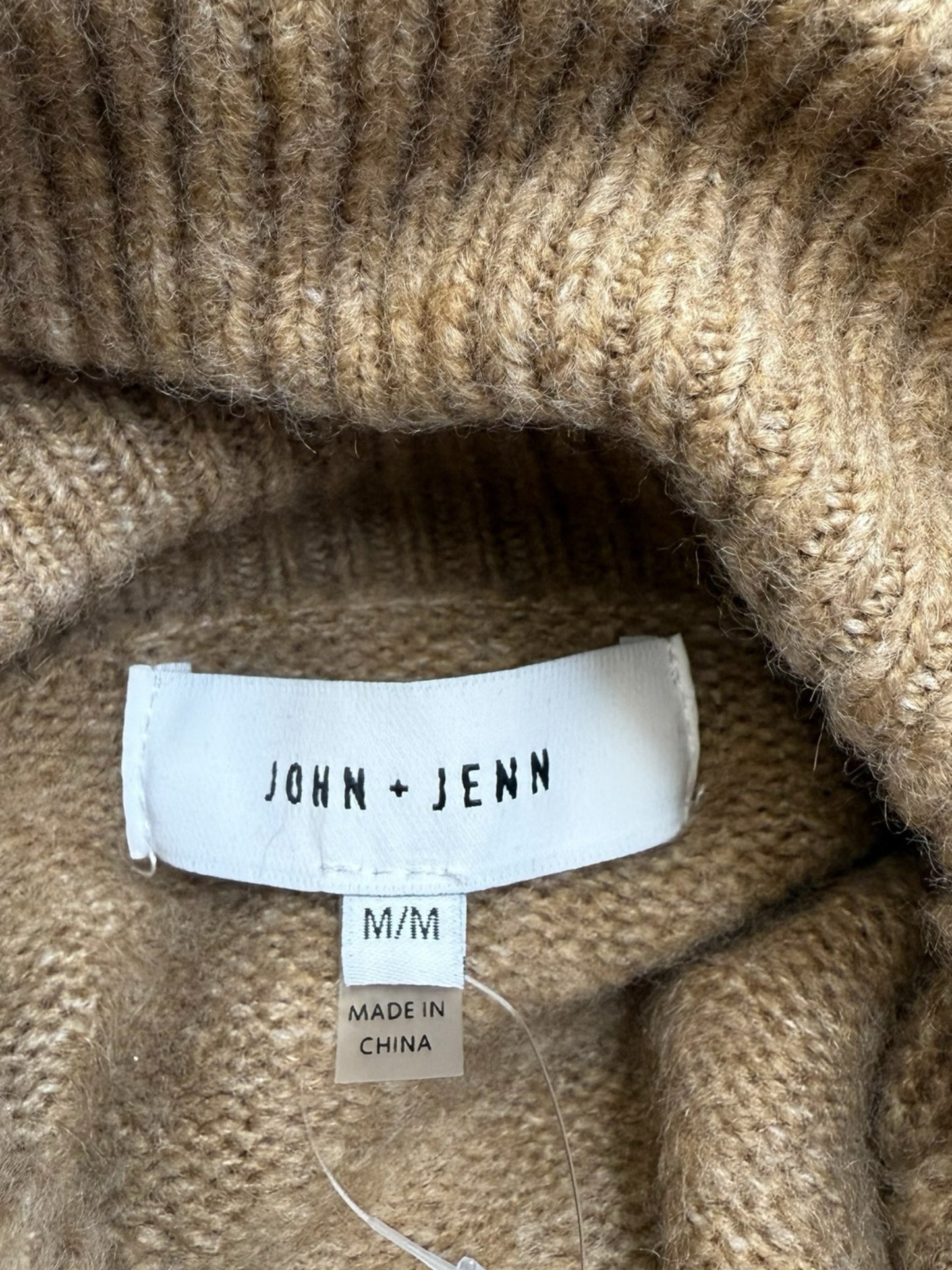 JOHN + JENN NWT Brown Colorblock Turtleneck Sweater Size M