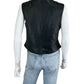 Vintage Jacqueline Ferrer Black Leather Vest Size 8