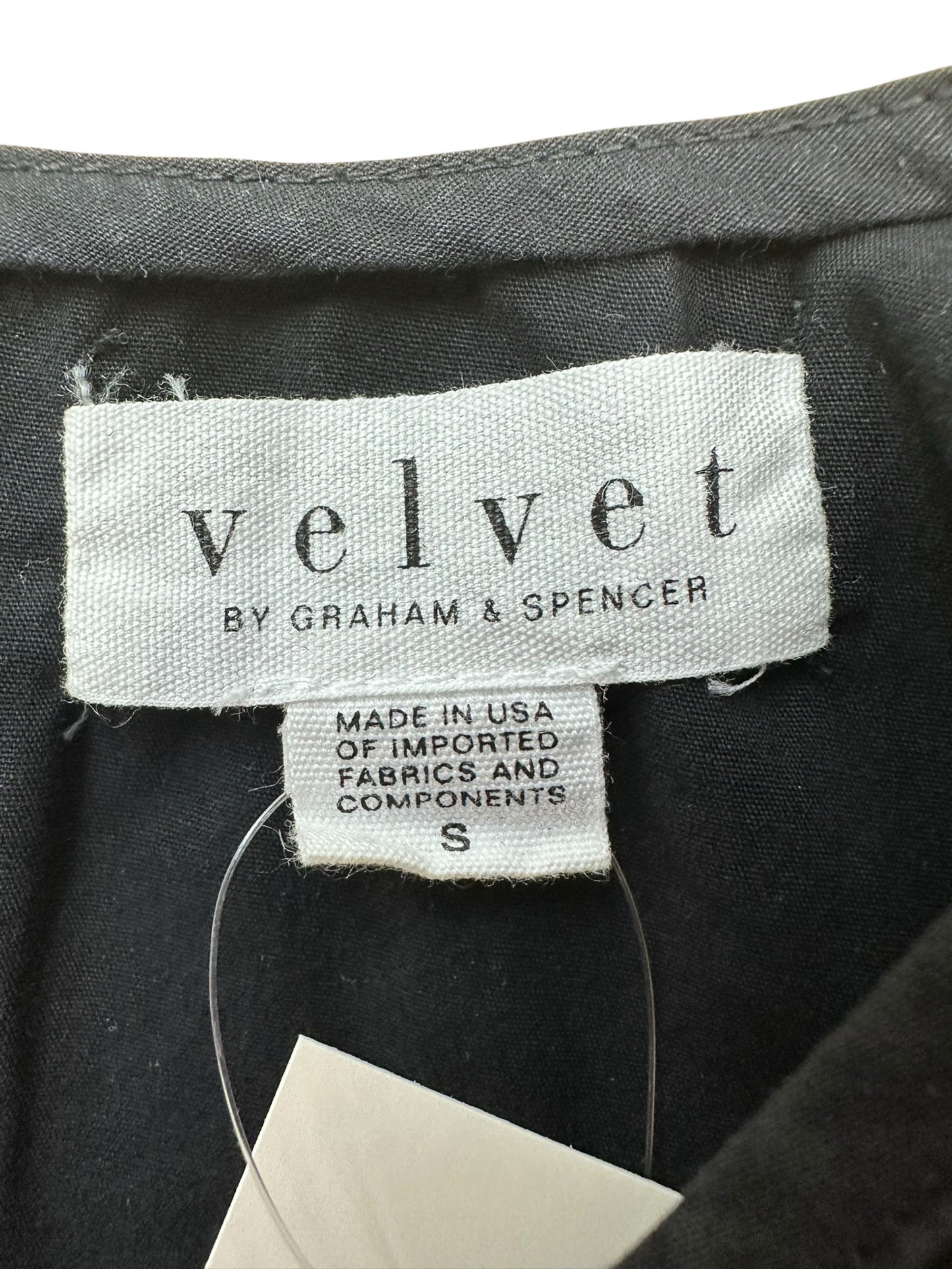 velvet BY GRAHAM & SPENCER Black Cold Shoulder Blouse Size S