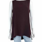 EILEEN FISHER 100% Silk Eggplant Shell Size S