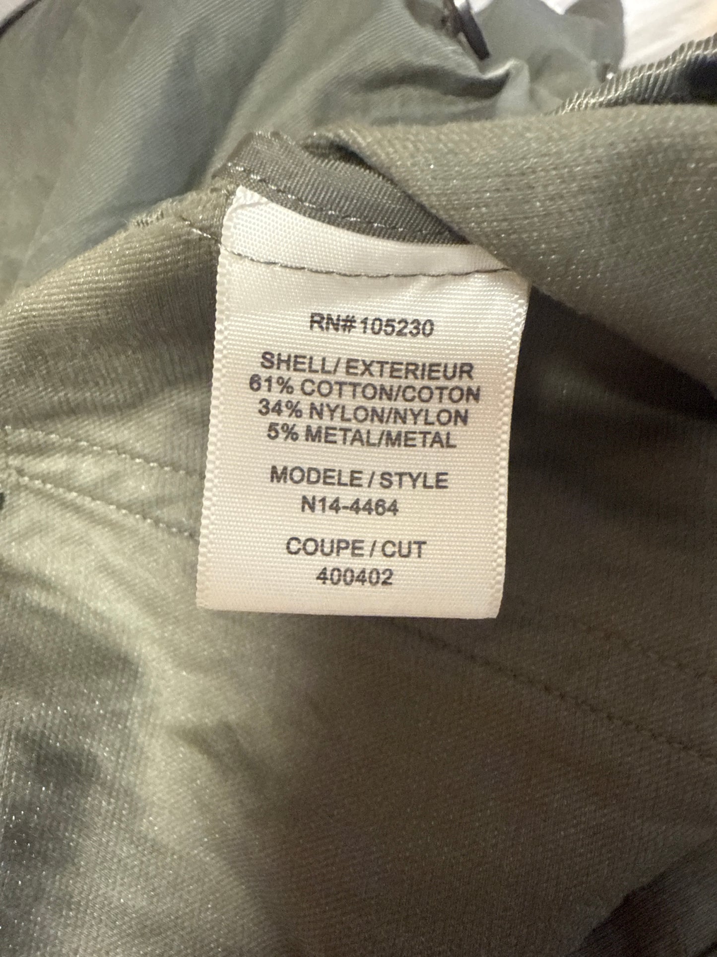 Joie Green Utility Hooded Rain Jacket Size L