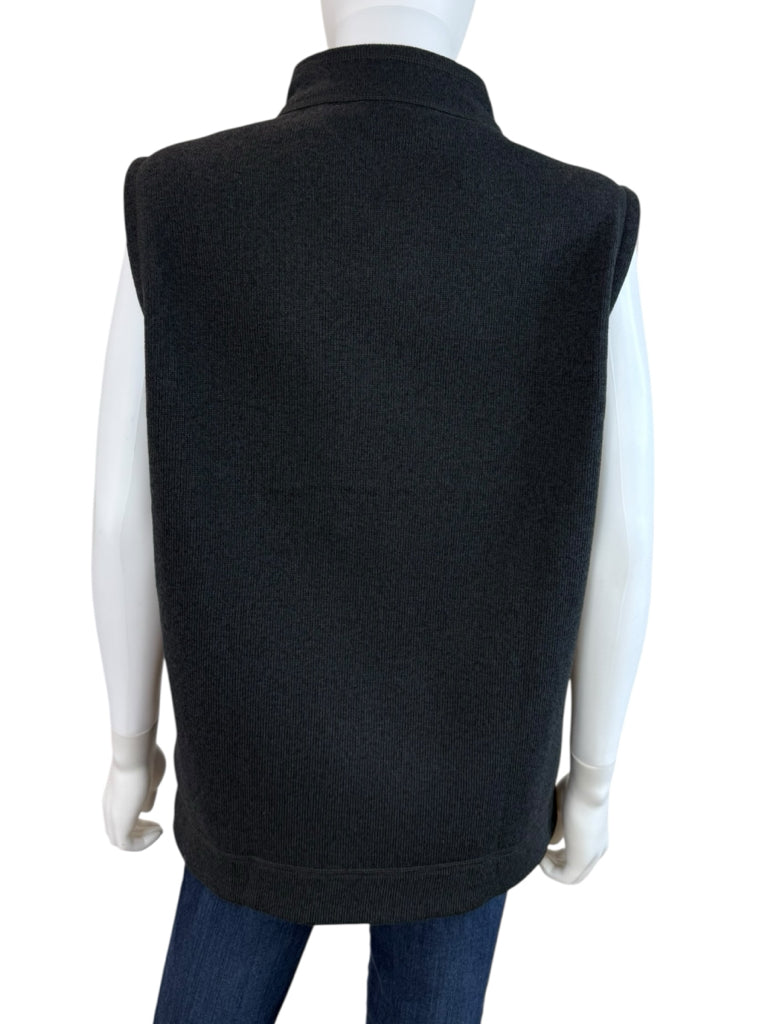 Peter Millar Black Fleece Knit Vest Size M