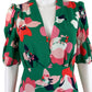VINCE CAMUTO NWT Green Floral Pebble Crepe Mini Dress Size 6