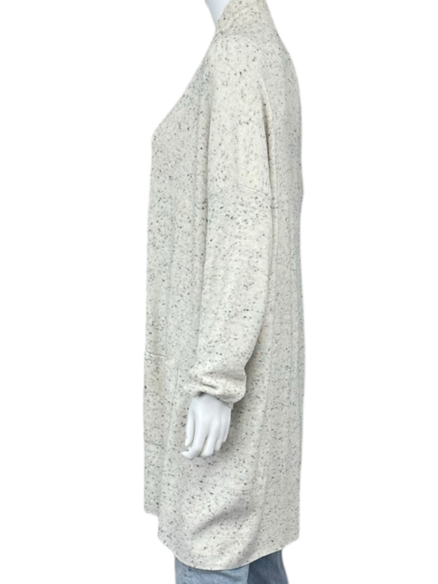 EILEEN FISHER Ivory Organic Cotton Sweater Duster Cardigan Size M