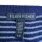 EILEEN FISHER Navy Striped Sweater Size L