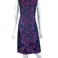 J. Peterman Navy Floral Brocade Cocktail Dress Size 10