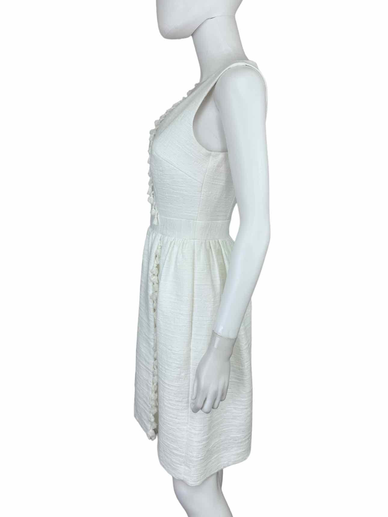 TRINA TURK NWT White Textured Sleeveless Dress Size 0