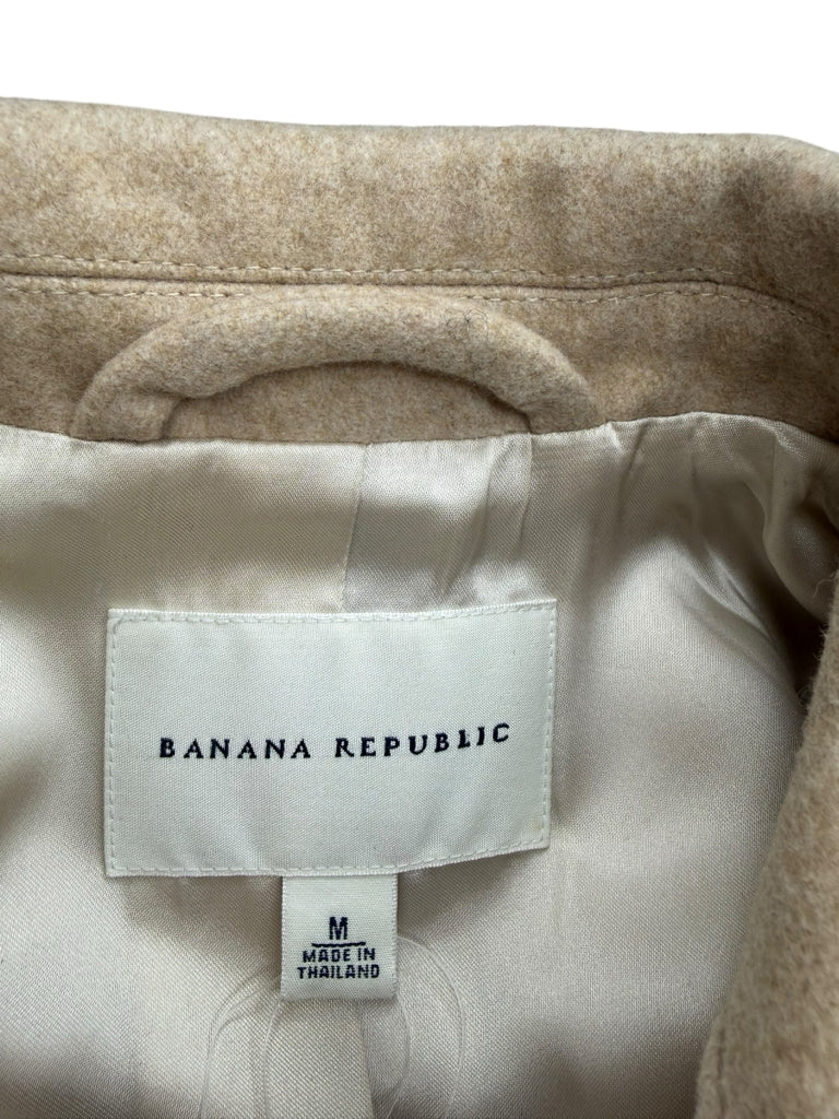 BANANA REPUBLIC Beige Italian Melton Wool Blend Peacoat Size M