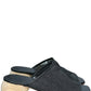 Huma Blanco Black Mesh Milla Mule Sandals SIze 38