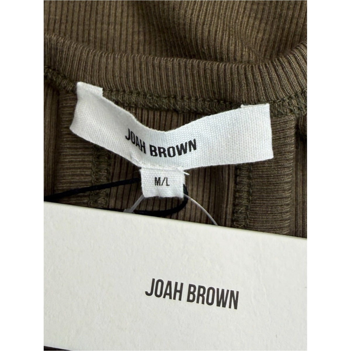 Joah Brown NWT Dark Olive Ribbed Strappy Tank Size M/L