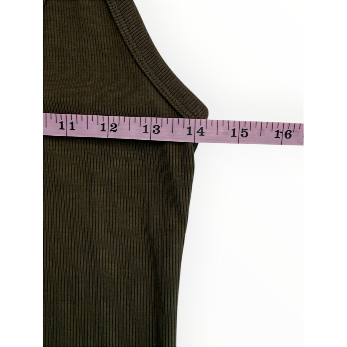 Joah Brown NWT Dark Olive Ribbed Strappy Tank Size M/L