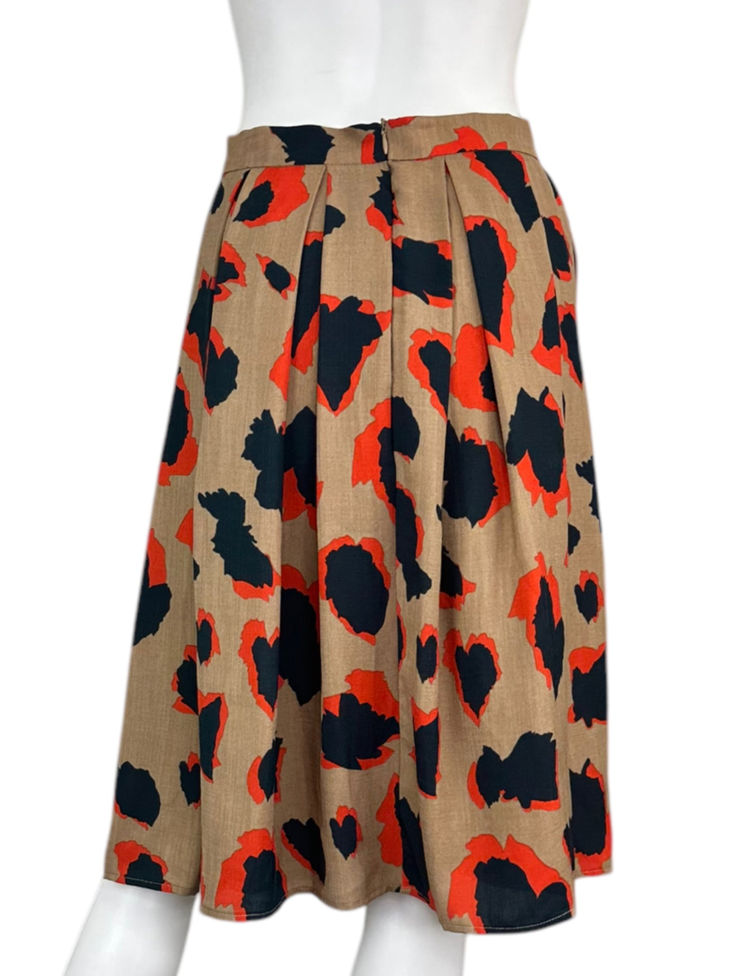 comme toi Animal Print Flowy Midi Skirt Size S