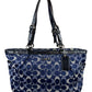 COACH Blue Gallery Signature Tote Bag