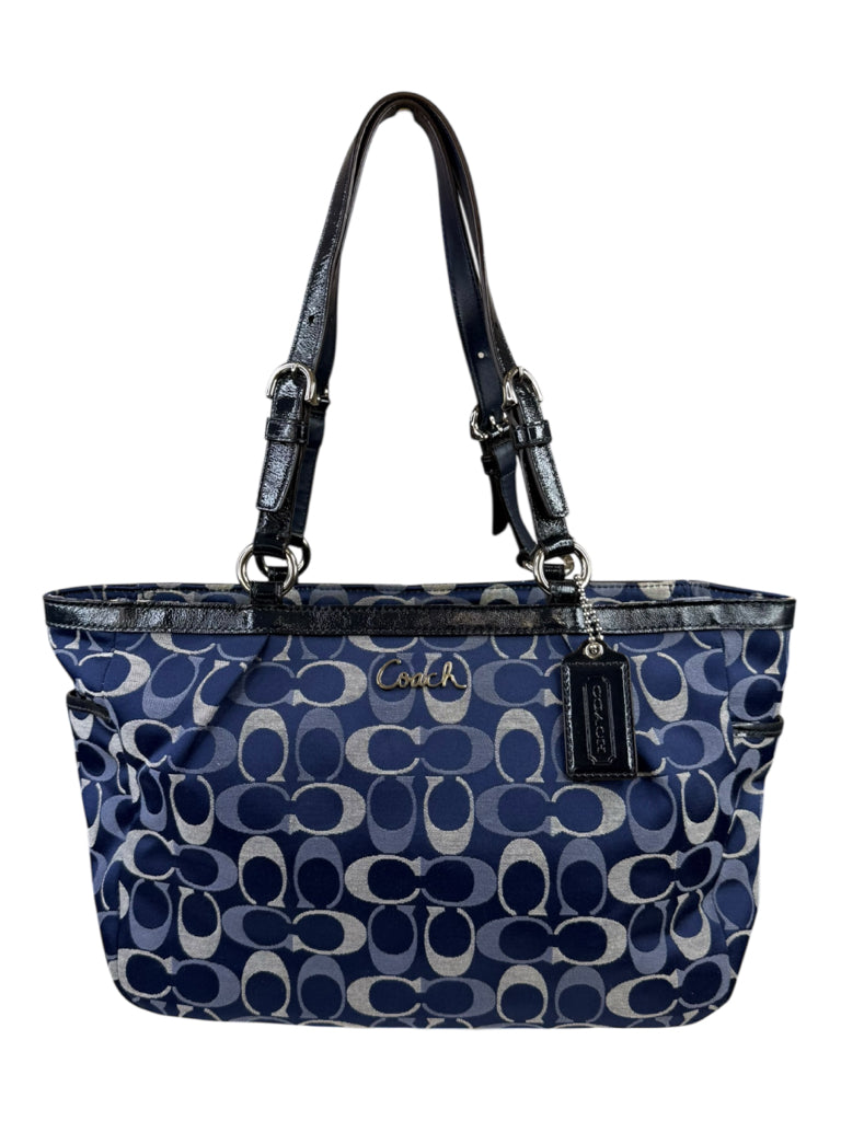 COACH Blue Gallery Signature Tote Bag